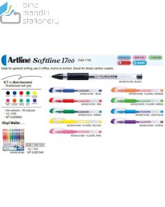 sample Image peralatan Ballpoint Roller Balls Rubberized Soft Grip Artline EGB-1700 Softline Gel Pen