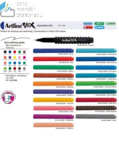 Foto atk Artline ETX-200 Spidol Drawing Pen Stix Pena Gambar Fine Line Agen merek Artline