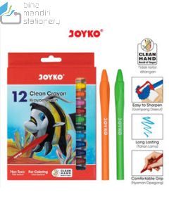 Contoh Krayon Bersih Joyko Clean Crayon CLCR-12 merek Joyko