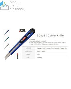 Foto Pisau Kater Kecil SDI 0416 Cutter Knife (A-300) Auto Lock supplier lengkap SDI