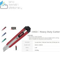 Contoh peralatan kantor SDI 0433 Cutter Knife (L-500) Auto Lock Pisau Kater Besar dan gambarnya