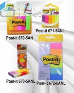 3M Post-it Lengkap murah barang Perlengkapan Kantor 3M Post-it Page Marker 670-5AN - 670-5ANL - 671-5ANL di toko alat tulis grosir Bina Mandiri stationery