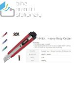 Contoh peralatan kantor SDI 0433 Cutter Knife (L-500) Auto Lock Pisau Kater Besar dan gambarnya